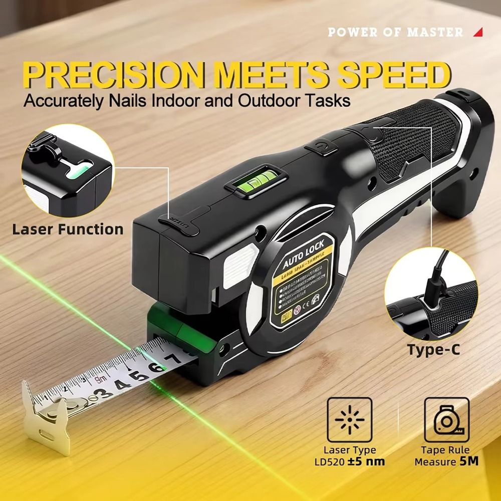 Industrial Laser Tape Measure - Sturdy Construction Laser Tape Measure Retractable