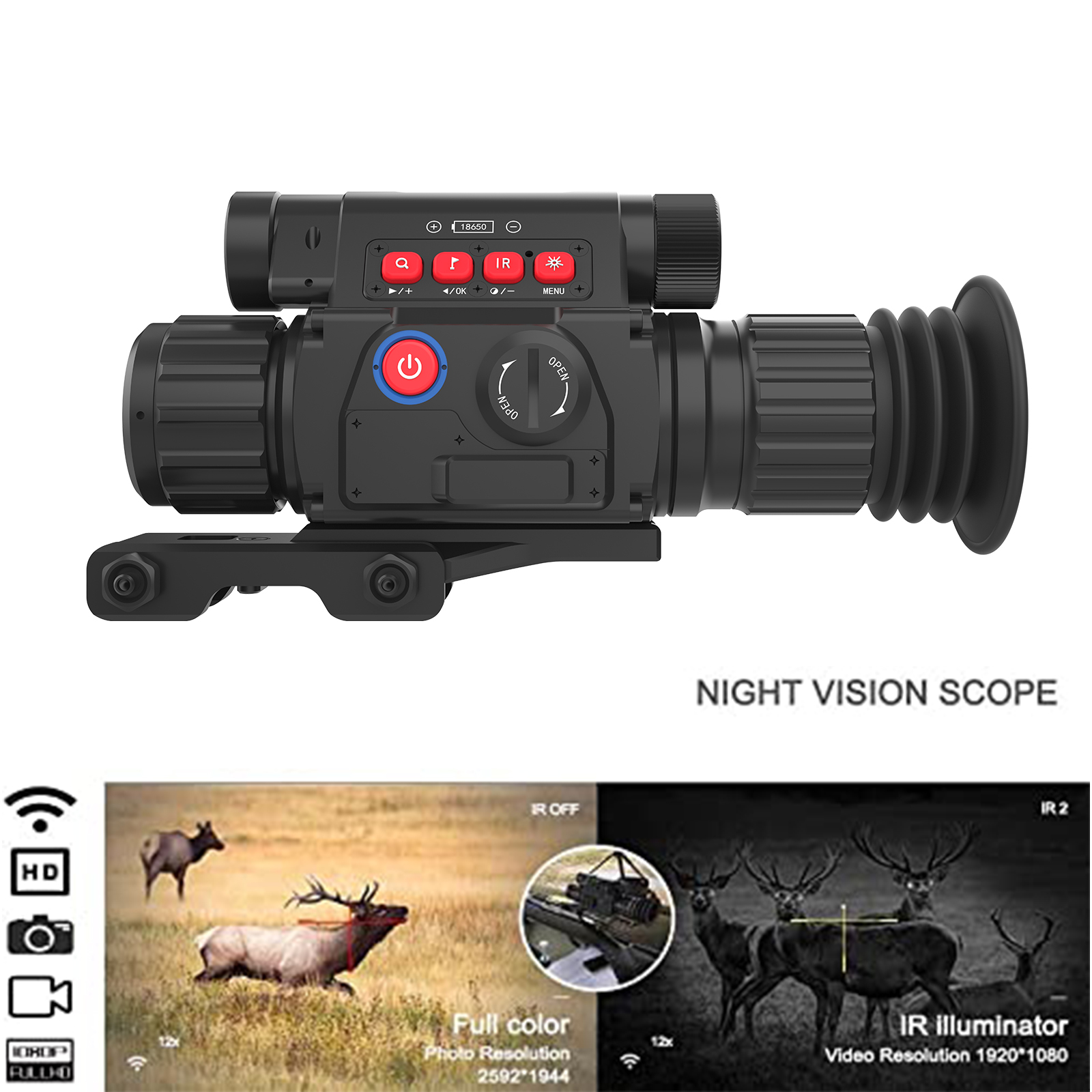 Industrial Laser Tape Measure - ZIYOUHU Clip-On Night Vision Aim Sight