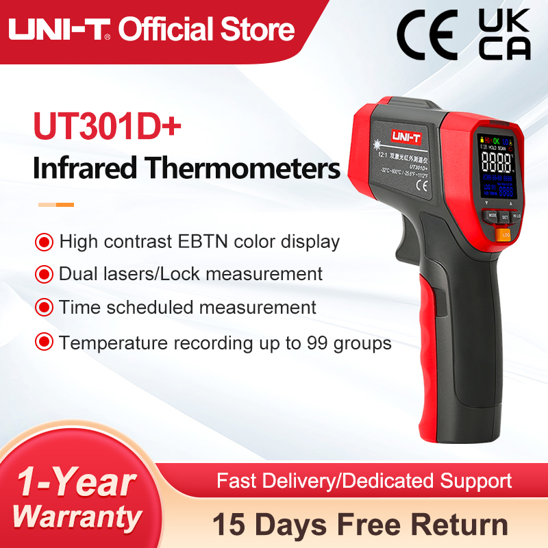 Industrial Laser Blaster - UNI-T Digital Infrared Thermometer UT303D+ Industrial