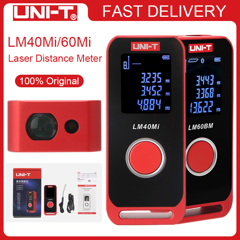 Industrial Laser Tape Measure - UNI-T Laser Distance Meter 40m 60m