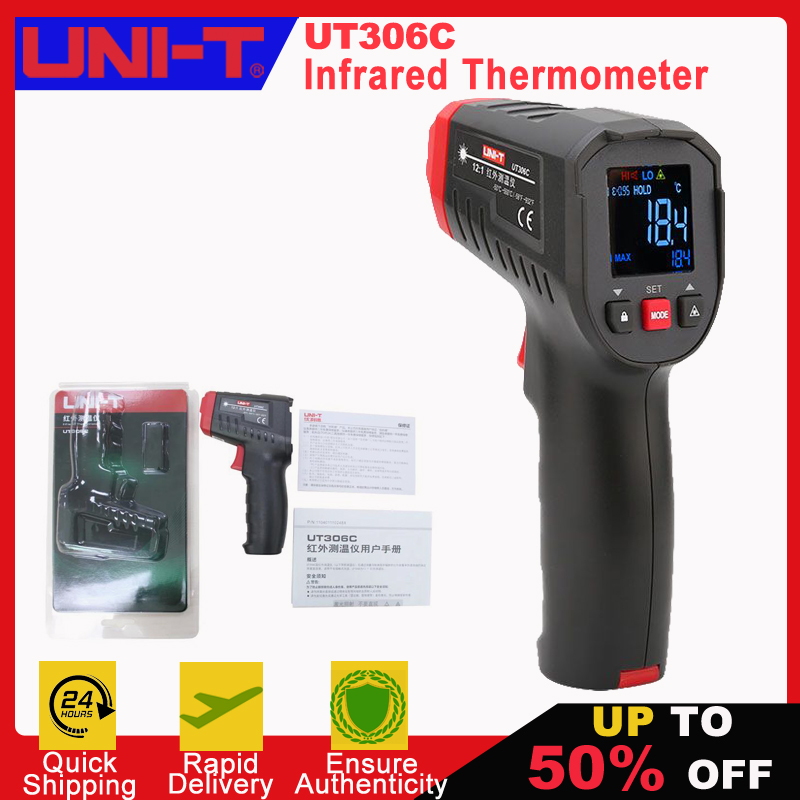 Industrial Laser Blaster - UNI-T Digital Thermometer UT306C Non-contact Industrial
