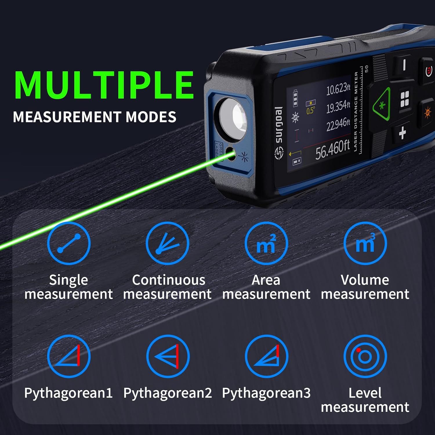 100m Green Laser Rangefinders  - مراجعة Industrial Laser Tape Measure وسعره