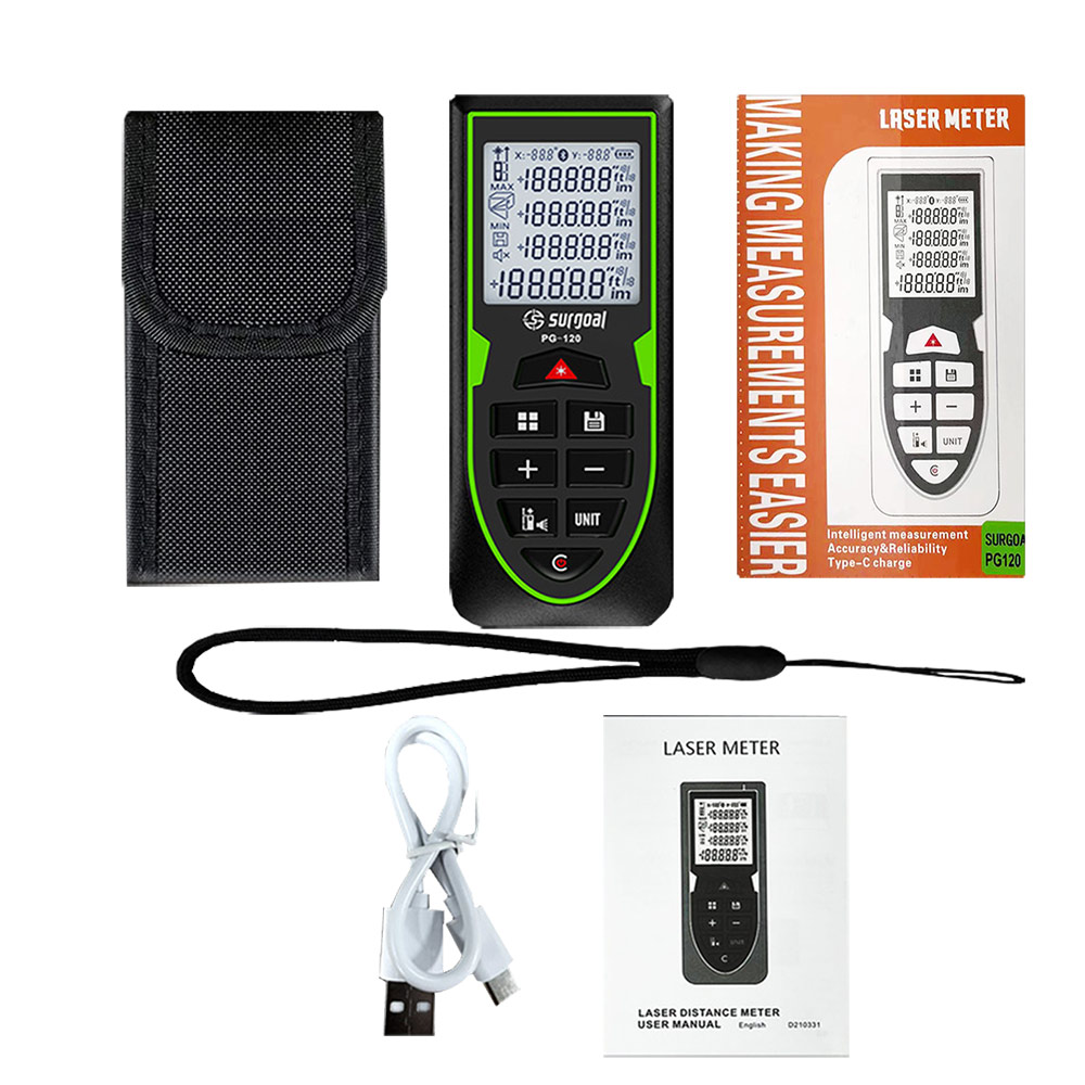Green Laser Distance Meter 120 - مراجعة Industrial Laser Tape Measure وسعره