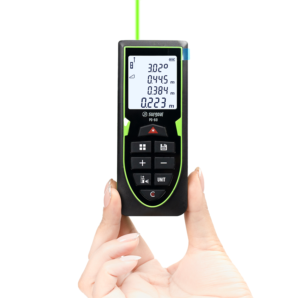 Green Laser Distance Meter 120 - مراجعة Industrial Laser Tape Measure وسعره