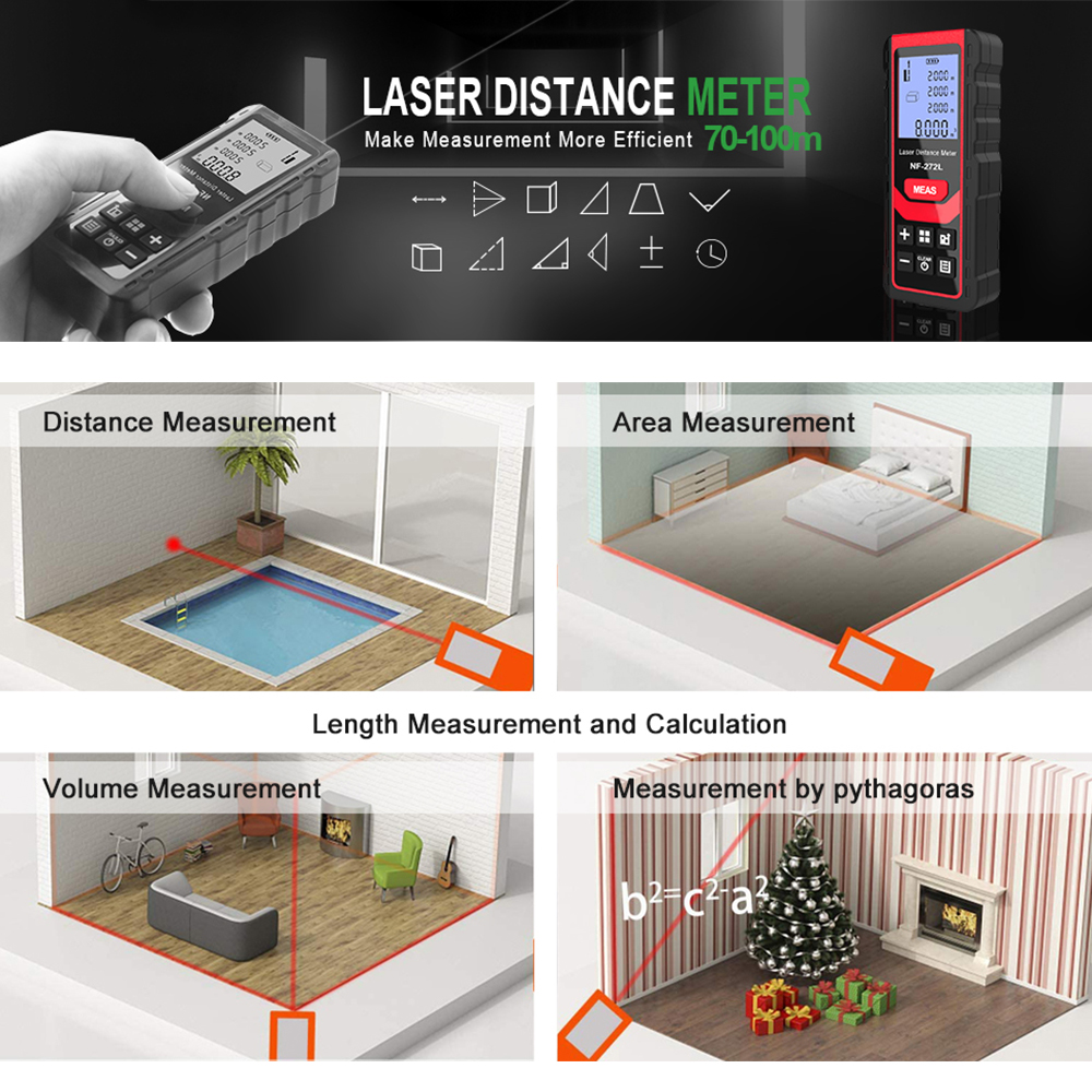 Noyafa NF-271 Laser Distance M - مراجعة Industrial Laser Tape Measure وسعره