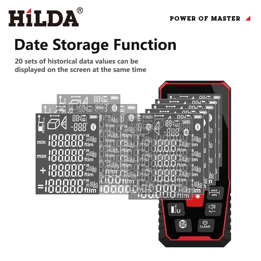HILDA Laser Distance 50M/100M/ - مراجعة Industrial Laser Tape Measure وسعره