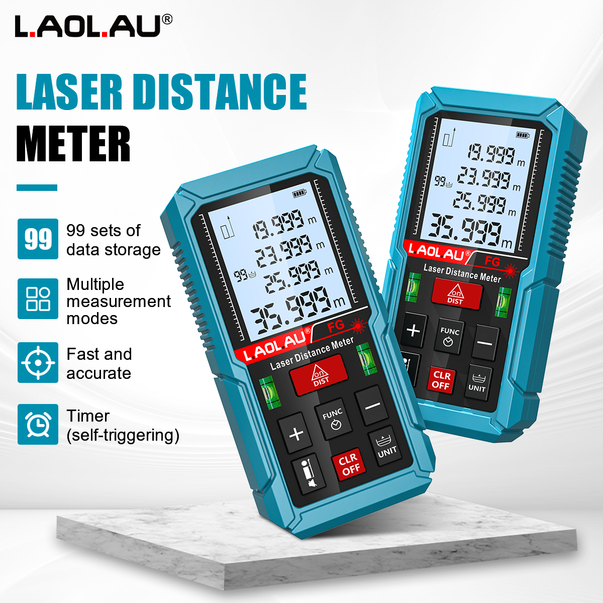 Laser Meter Digital Tape Timer - مراجعة Industrial Laser Tape Measure وسعره