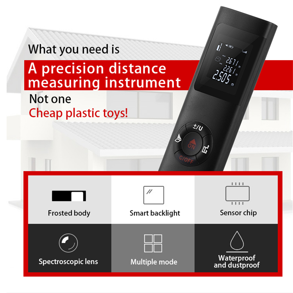 40M Laser Distance Meter Laser - مراجعة Industrial Laser Tape Measure وسعره