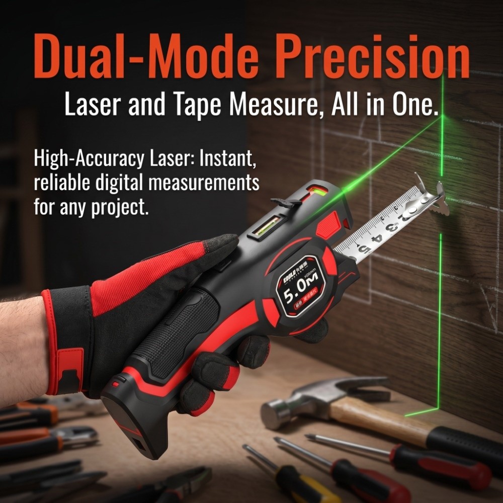 3-in-1 Laser Tape Measure Retr - مراجعة Industrial Laser Tape Measure وسعره