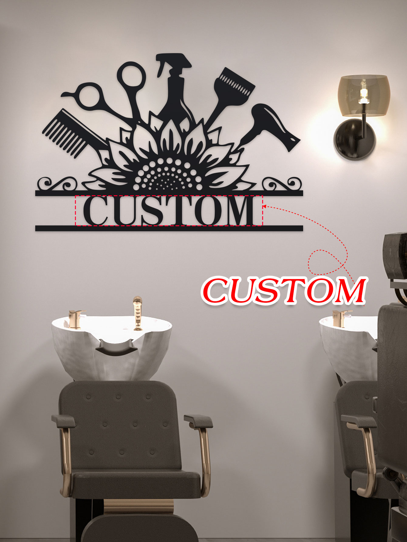 Custom Hair Dresser Metal Sign - مراجعة Industrial Lasers وسعره