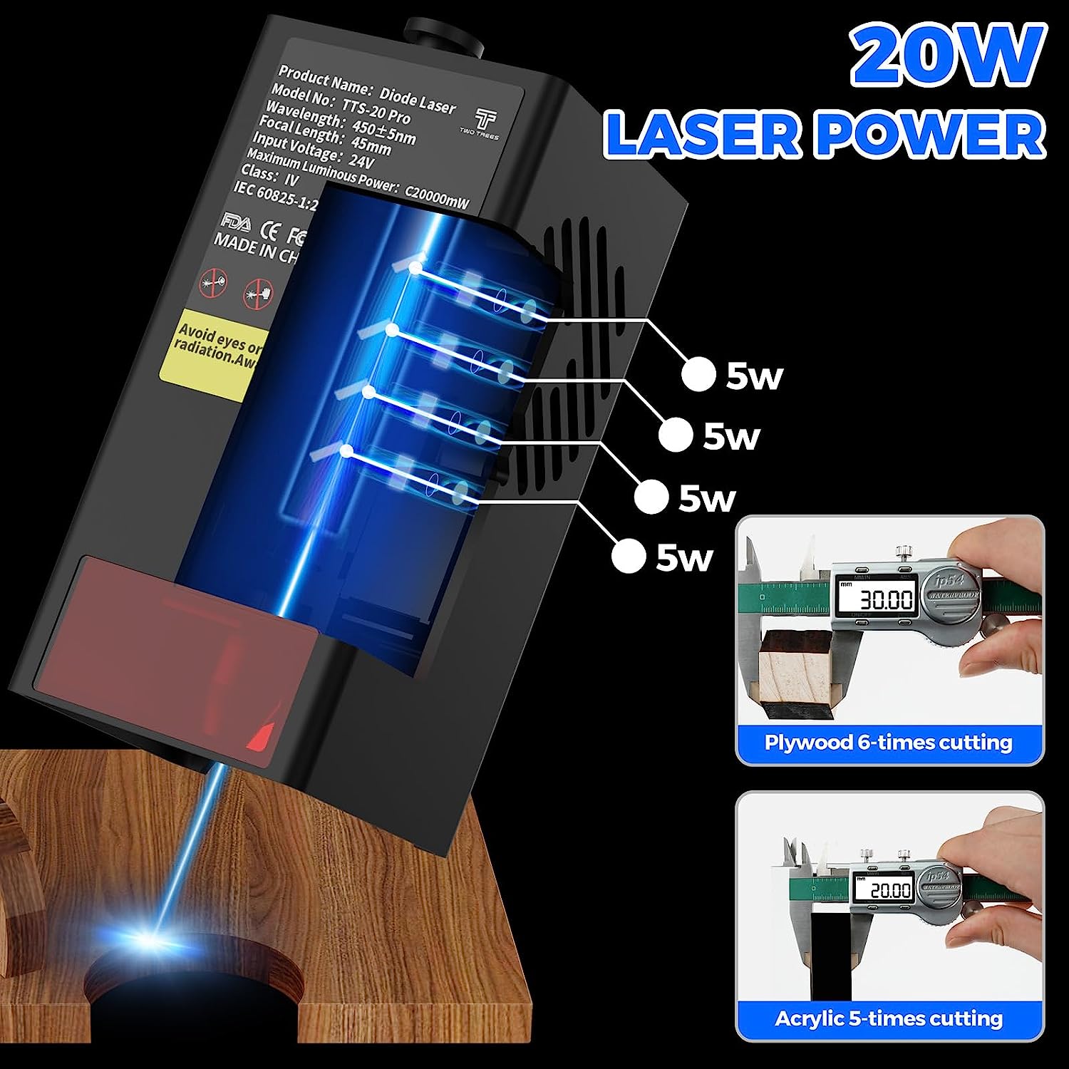 TWOTREES TTS-20 Pro 20W Metal  - مراجعة Industrial Laser Solutions وسعره